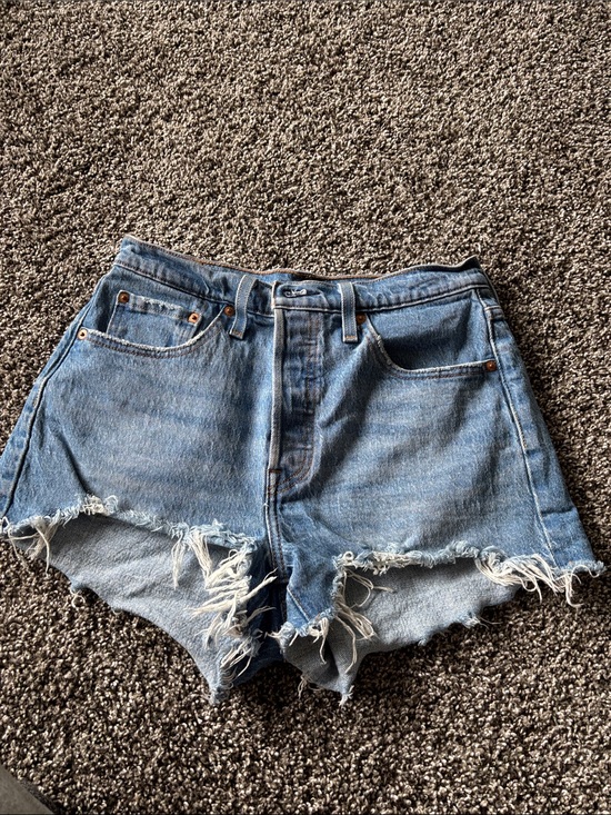 Levi's Pants - Levi's Light Blue Distressed Denim Cutoff Shorts
